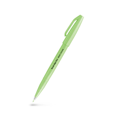 Brush Sign Pen - Fluorescent Green - Pentel - Tidformera