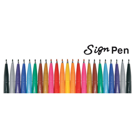 Brush Sign Pen - Fluorescent Pink - 2 - Pentel - Tidformera