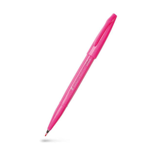 Brush Sign Pen - Pink från Pentel - Rosa penselpenna - Tidformera