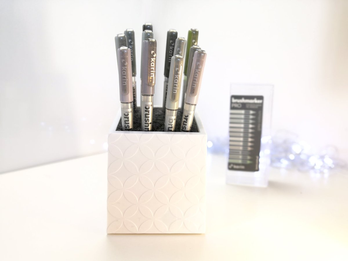 Brushmarker PRO 12 - pack - Grey colors - 3 - Karin - Tidformera