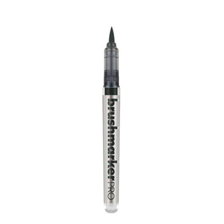 Brushmarker PRO - Olive Black 447 från Karin - Mörk olivgrön penselpenna utan lock - Tidformera