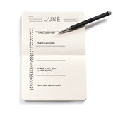 Bullet Journal pocket öppnas upp till A5. Tidformera