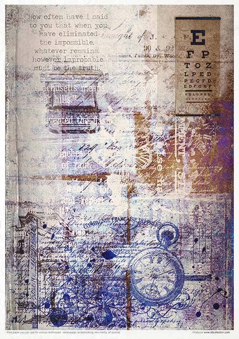Rice paper set - A4 - Old Diary