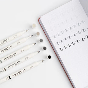 Calliographs Grayscale - 5 - pack - 1 - Archer & Olive - Tidformera