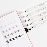 Calliographs Grayscale - 5 - pack - 3 - Archer & Olive - Tidformera