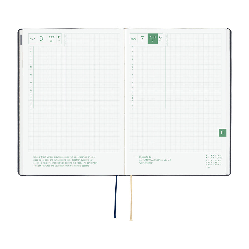 Hobonichi HON A5 Slash - Navy - 2027