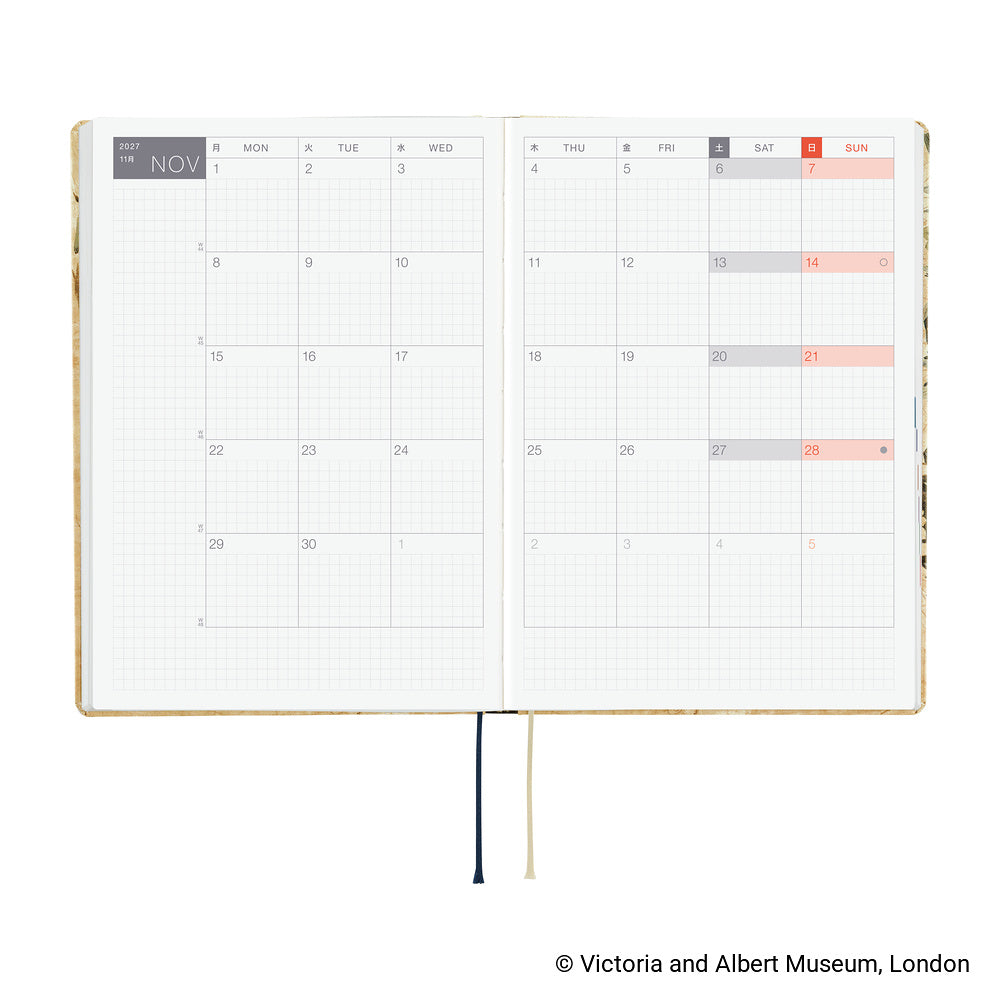Hobonichi HON A5 The V&A Series: Vine - 2027