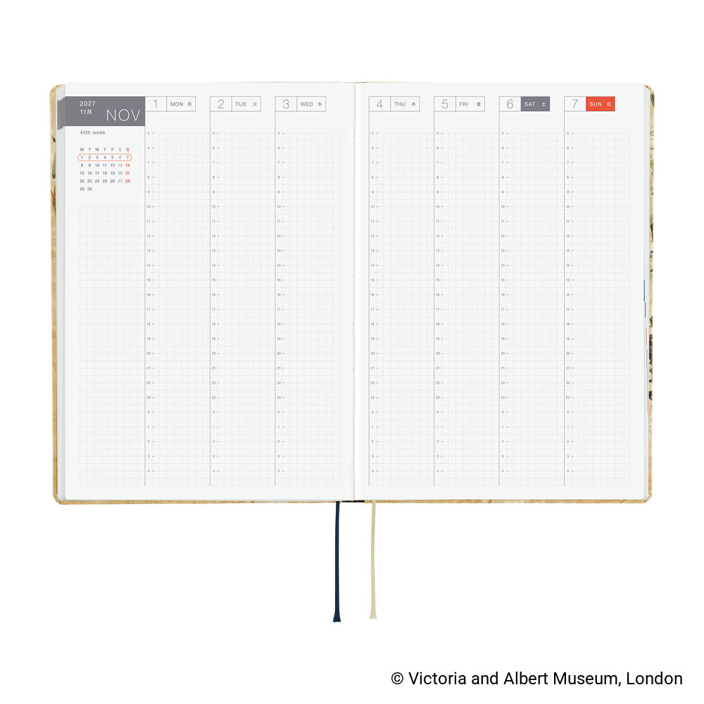 Hobonichi HON A5 The V&A Series: Vine - 2027