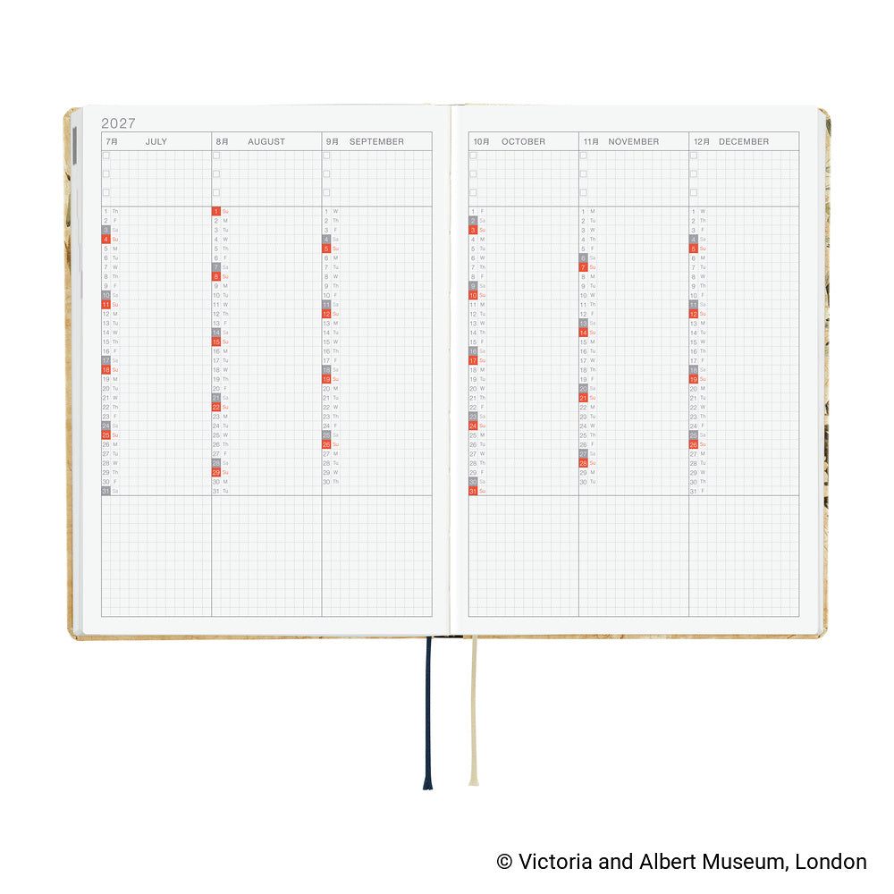 Hobonichi HON A5 The V&A Series: Vine - 2027