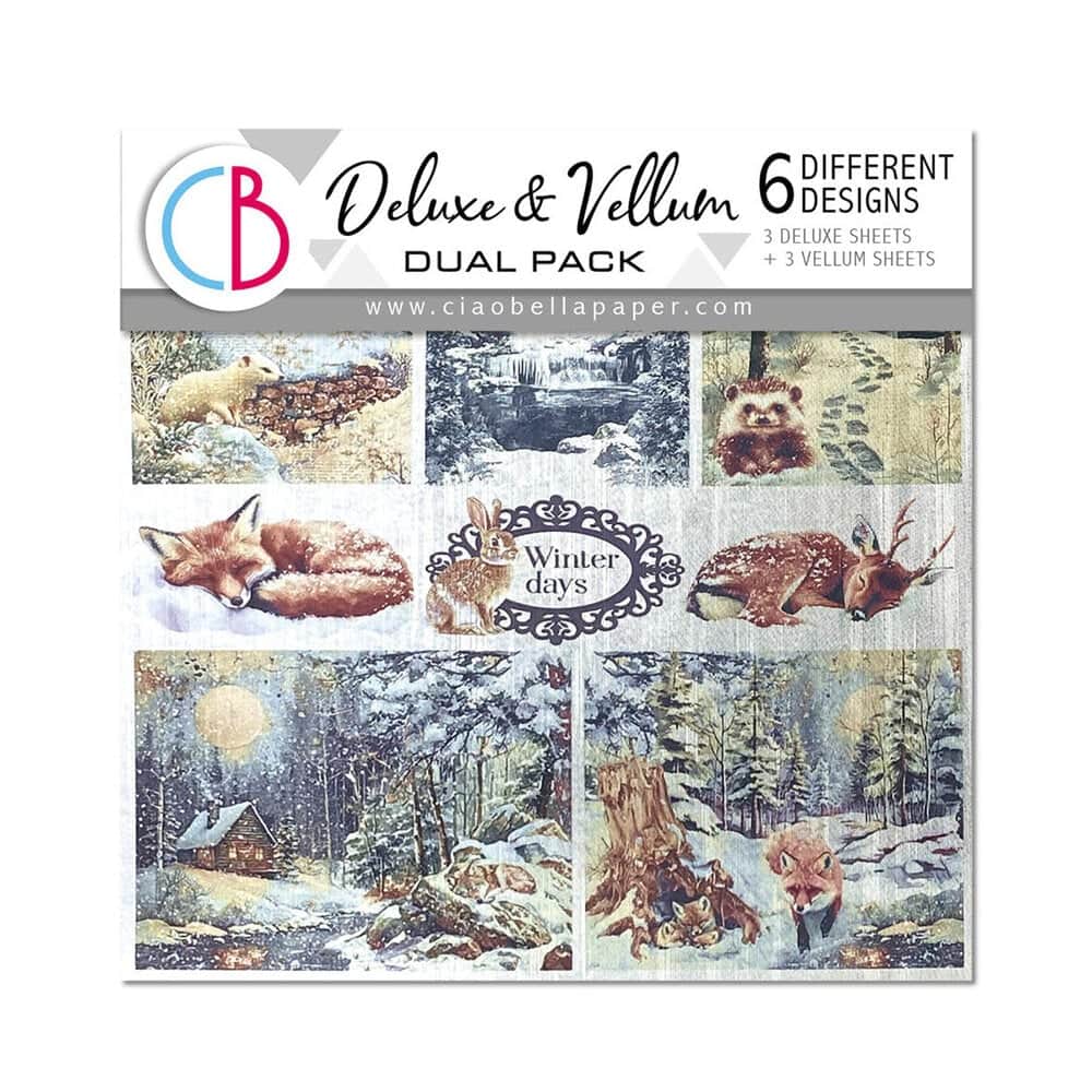 Deluxe &amp; Vellum Dual pack 15 x 15 cm - 6-pack Forest Tales