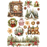 Rice Paper Art set - A5 - 8-pack - Hot Cocoa &amp; Holly