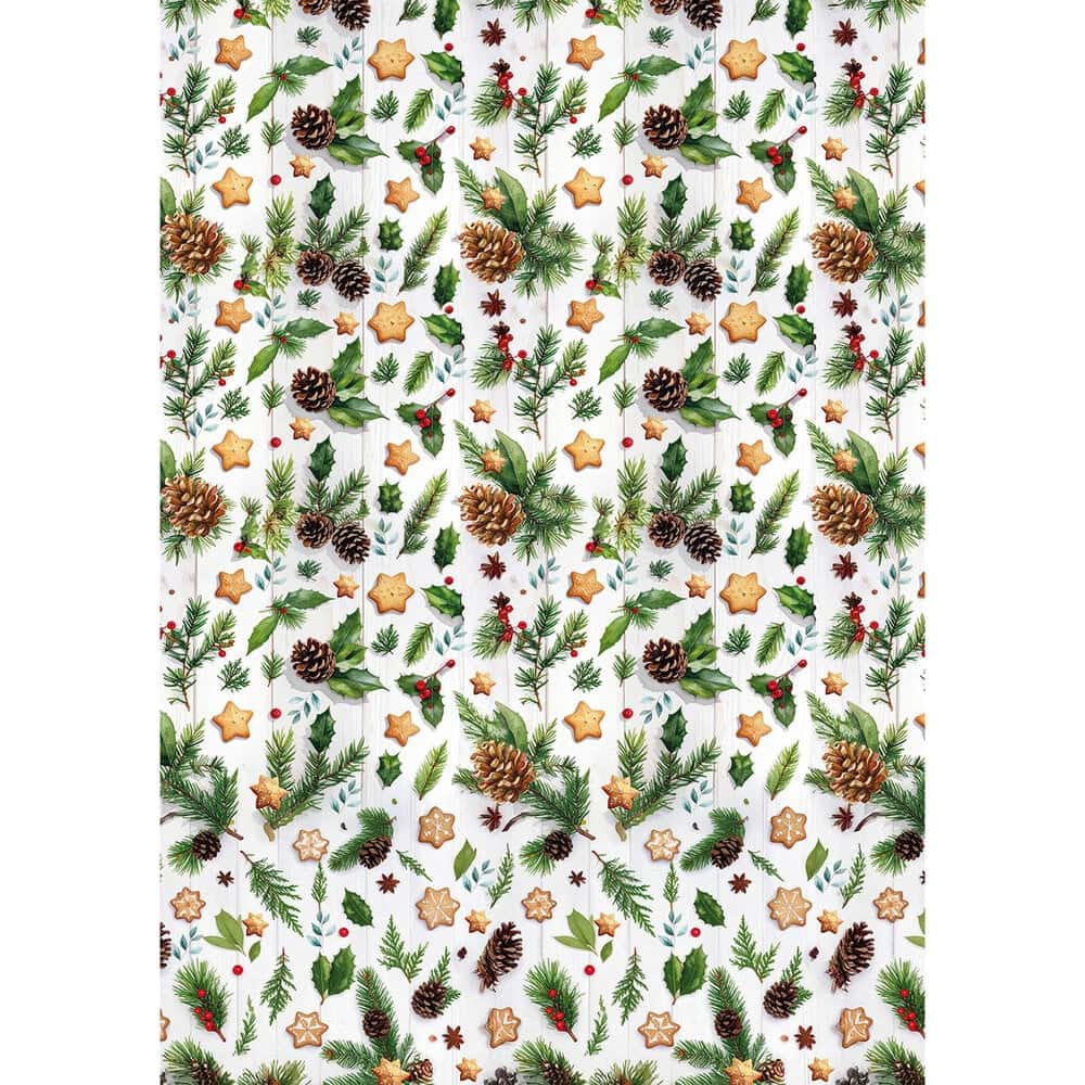 Rice Paper Art set - A5 - 8-pack - Hot Cocoa &amp; Holly