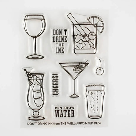 Clear Stamp Set - Don't Drink the Ink - 2 - The Well-Appointed Desk - Tidformera