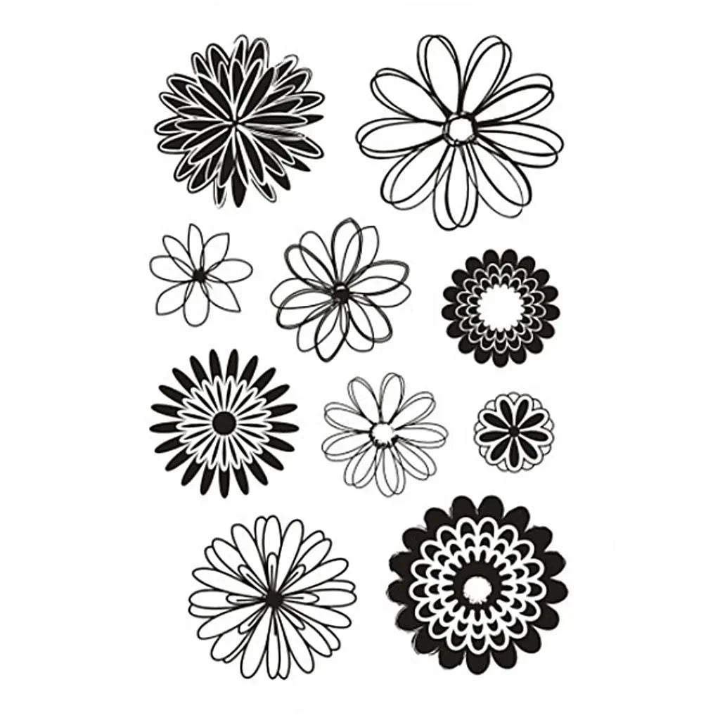 Clear stamps Blommor - Creotime - Tidformera