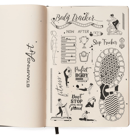 Clear stamps - BuJo Fitness - 2 - Ciao Bella - Tidformera