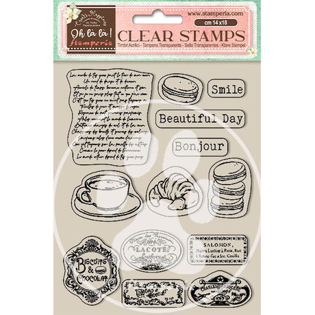 Clear stamps Create Happiness Oh lá lá - Labels - 1 - Stamperia - Tidformera