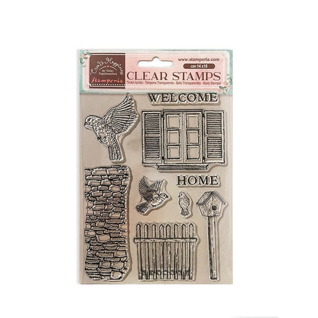 Clear stamps Create Happiness - Welcome Home - Birds - Stamperia - Tidformera