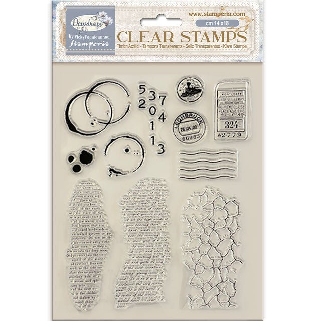 Clear stamps Dewdrop - Mixed Backgrounds - Stamperia - Tidformera