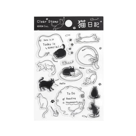 Clear stamps Diary - Cat - 1 - BGM - Tidformera