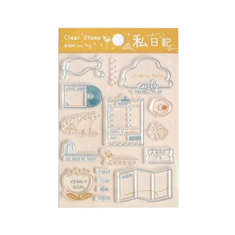 Clear stamps Diary - My Diary - 1 - BGM - Tidformera