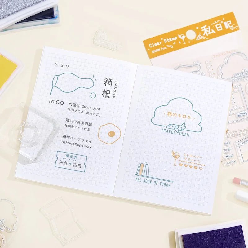 Clear stamps Diary - My Diary - BGM - Tidformera