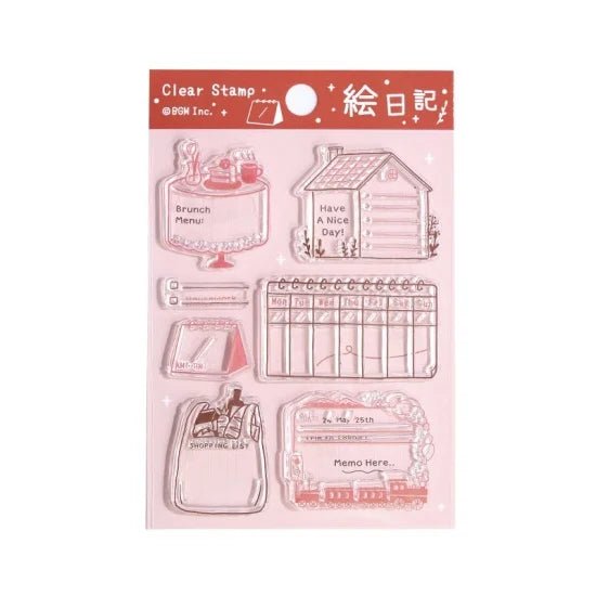 Clear stamps Diary - Picture - BGM - Tidformera