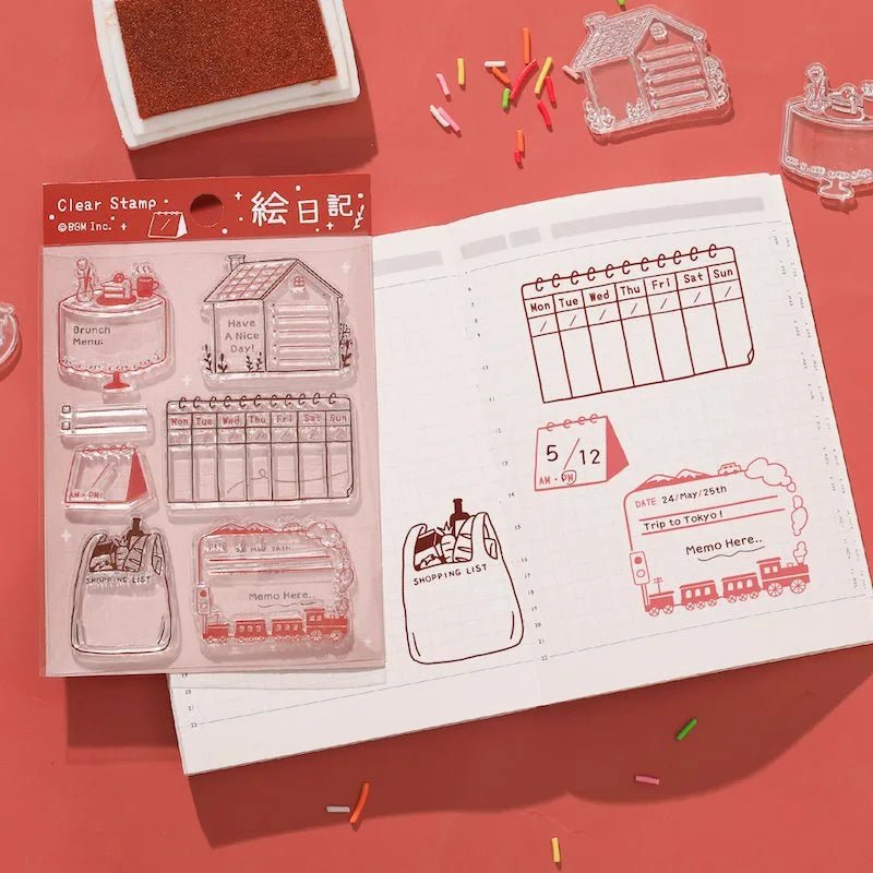 Clear stamps Diary - Picture - BGM - Tidformera