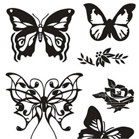 Clear stamps Fjärilar - 3 - Creotime - Tidformera
