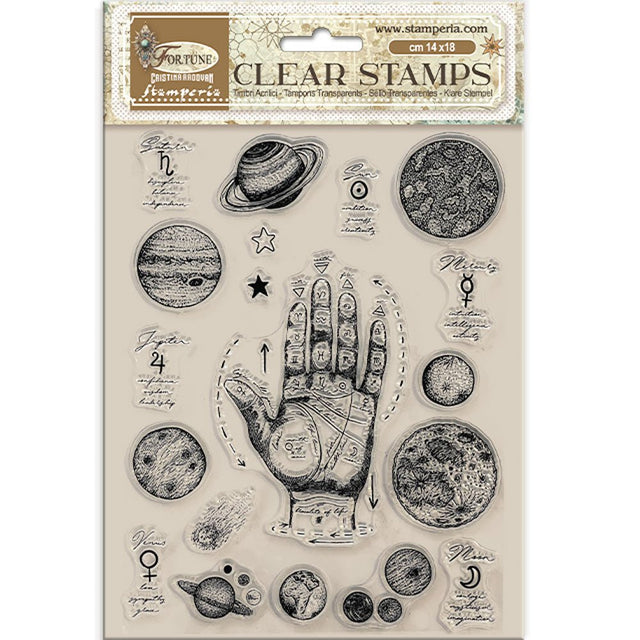 Clear stamps Fortune - Elements - Stamperia - Tidformera