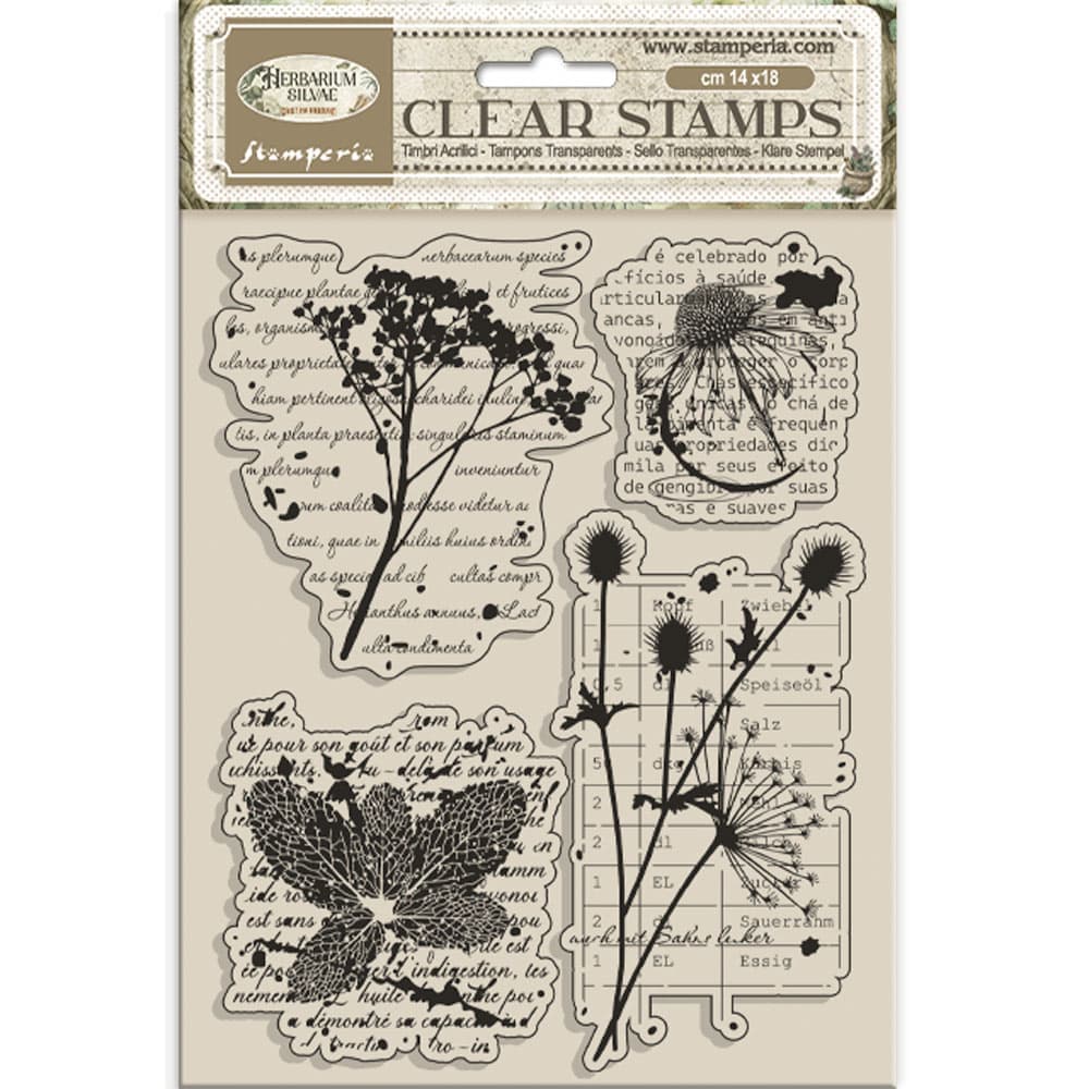 Clear stamps Herbarium Silvae - Botanic - 1 - Stamperia - Tidformera