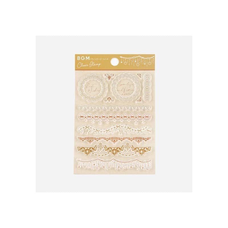 Clear stamps Letters Life Lace - Lace - BGM - Tidformera