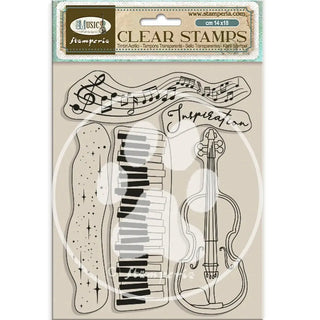 Clear stamps Music - Violin - 1 - Stamperia - Tidformera