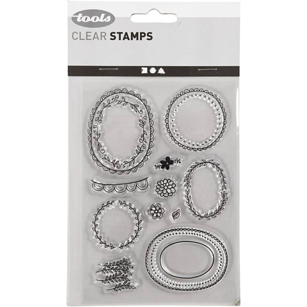 Clear stamps Ramar av löv - Creotime - Tidformera