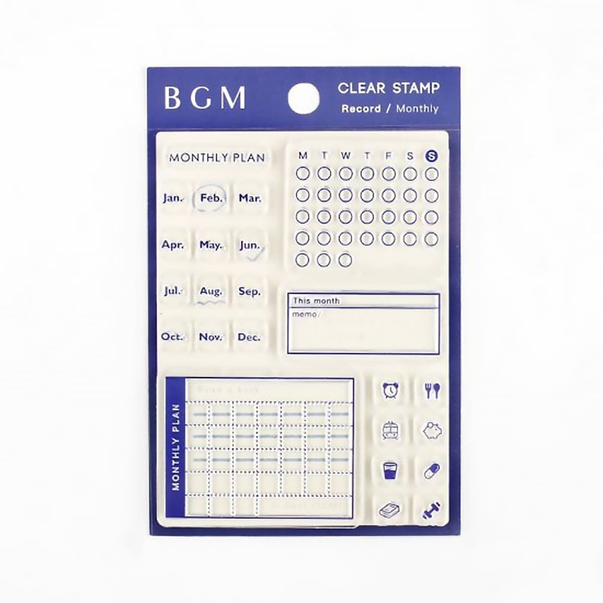 Clear stamps Record Kalenderstämplar - Monthly - BGM - Tidformera