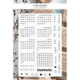 Clear Stamps Set - Perpetual Calendar - Månad - 1 - Emadam Art & Design - Tidformera