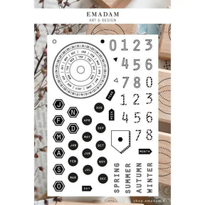 Clear Stamps Set - Perpetual Calendar - Vol. 1 - 1 - Emadam Art & Design - Tidformera