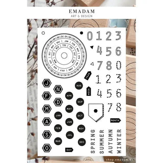 Clear Stamps Set - Perpetual Calendar - Vol. 1 - 1 - Emadam Art & Design - Tidformera