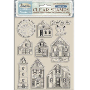 Clear stamps Silent Sea - Landscape från Stamperia - Tidformera