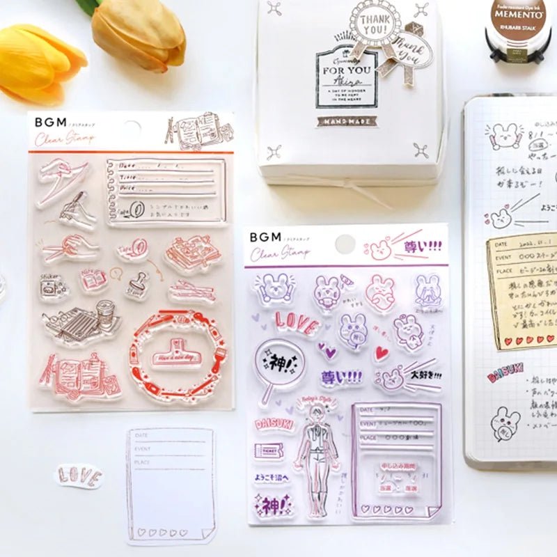 Clear stamps Stationery - 5 - BGM - Tidformera