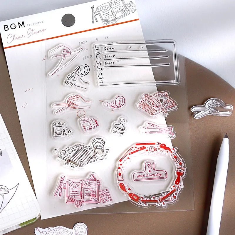 Clear stamps Stationery - 3 - BGM - Tidformera