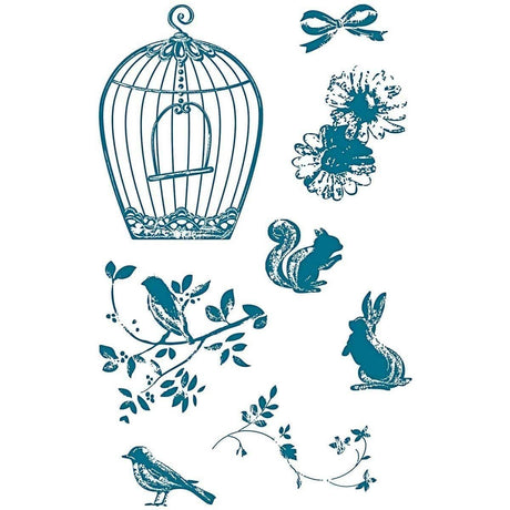 Clear stamps Vintage - Birdcage - 1 - Rico Design - Tidformera