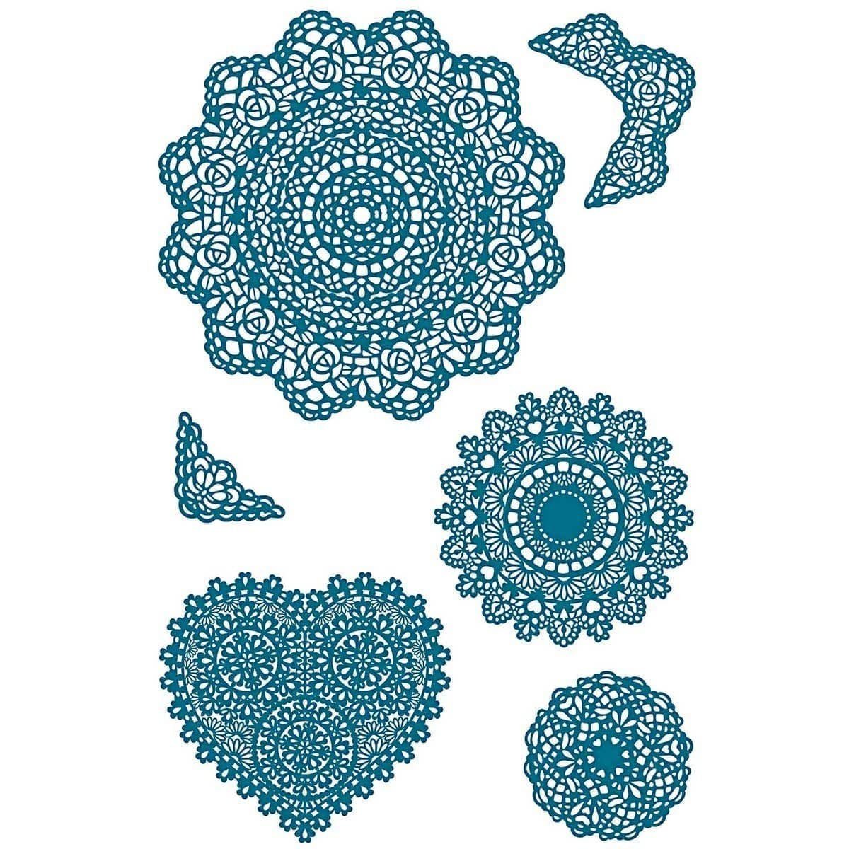 Clear stamps Vintage - Doilies - Rico Design - Tidformera