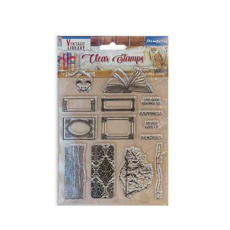 Clear stamps Vintage Library - Labels - 1 - Stamperia - Tidformera