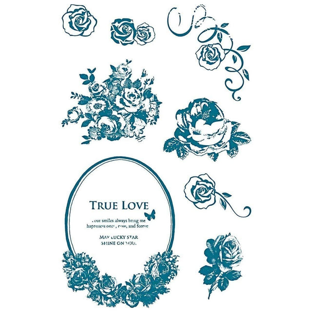 Clear stamps Vintage - Roses - Rico Design - Tidformera