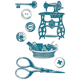 Clear stamps Vintage - Sewing - Rico Design - Tidformera