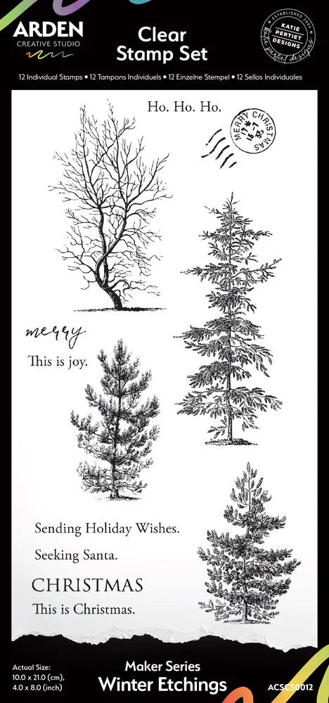Clear stamps - Winter Etchings - 1 - Arden Creative Studio - Tidformera