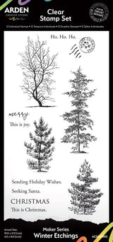 Clear stamps - Winter Etchings - 1 - Arden Creative Studio - Tidformera
