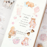 Clear stickers IRIDE 3 - pack - Bear - BGM - Tidformera