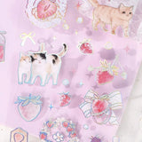 Clear stickers IRIDE 3 - pack - Cat - BGM - Tidformera