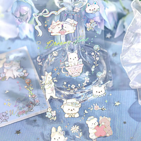 Clear stickers IRIDE 3-pack - Fairy tale Animal - 5 - BGM - Tidformera